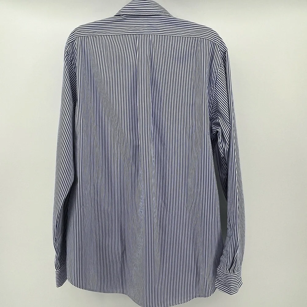 Ralph Lauren Men's Shirt Size XL Blue/White Striped Button Up Long Sleeve - Picture 5 of 10
